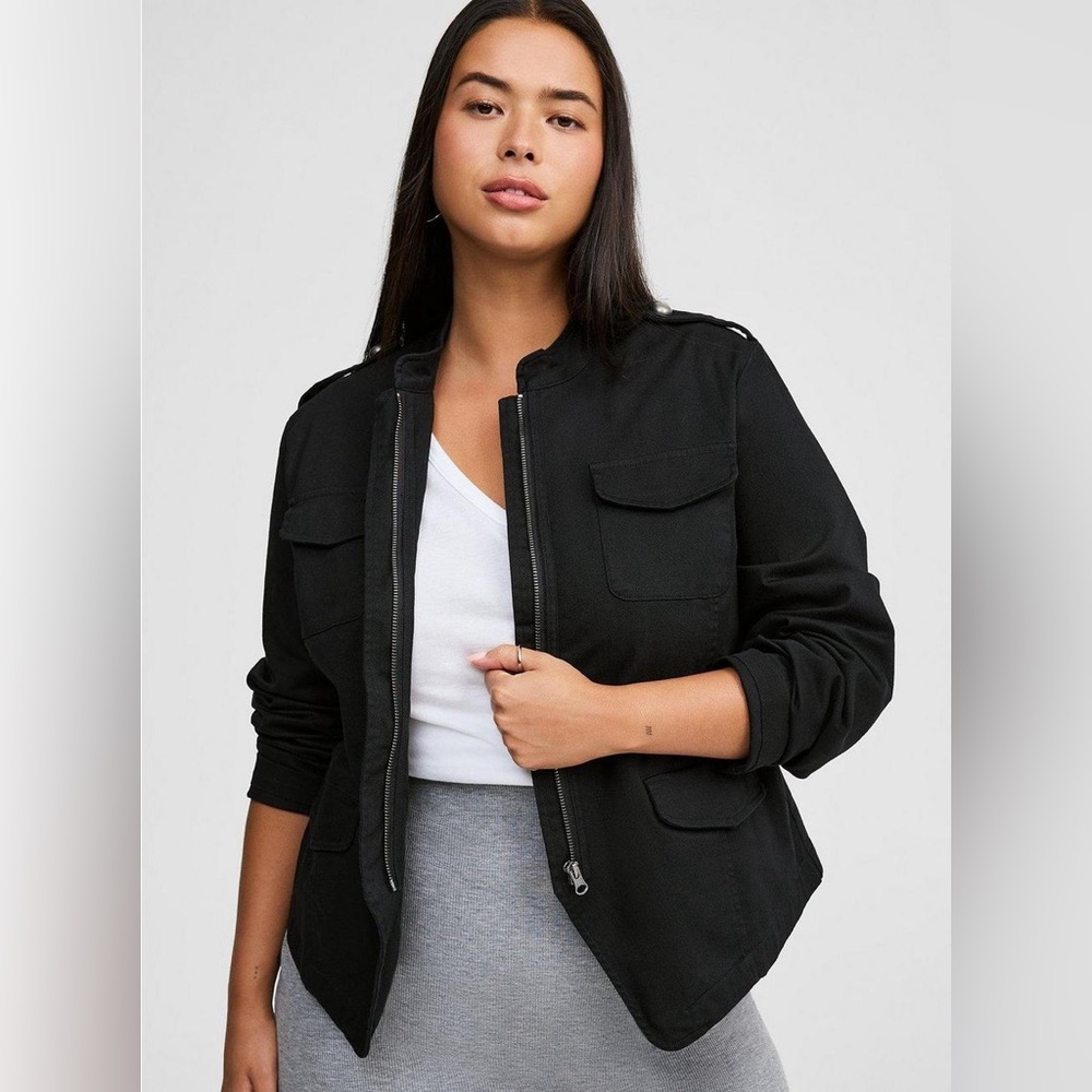 Torrid Stretch Twill Army Blazer